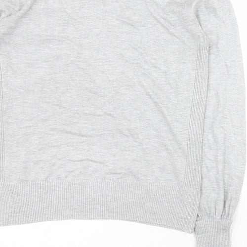 NEXT Womens Grey Round Neck  Polyester Pullover Jumper Size 10