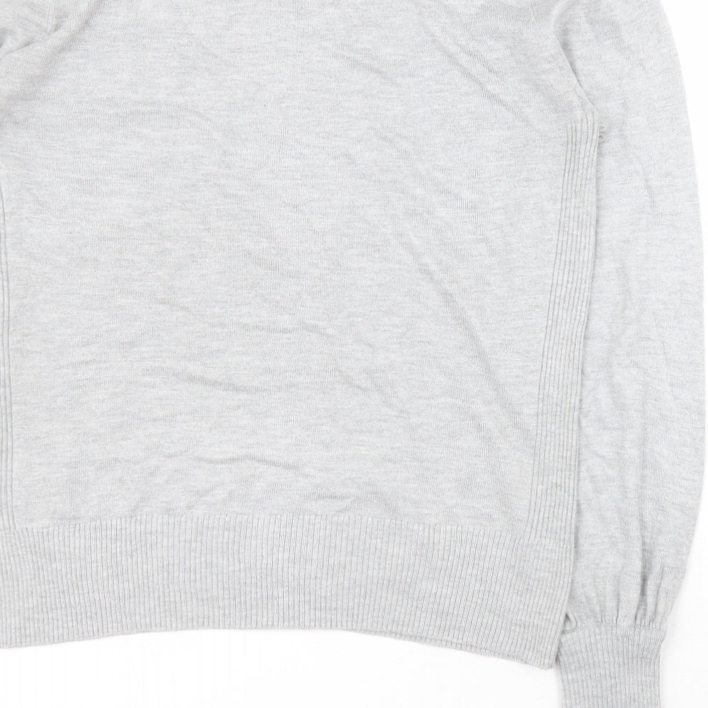 NEXT Womens Grey Round Neck  Polyester Pullover Jumper Size 10