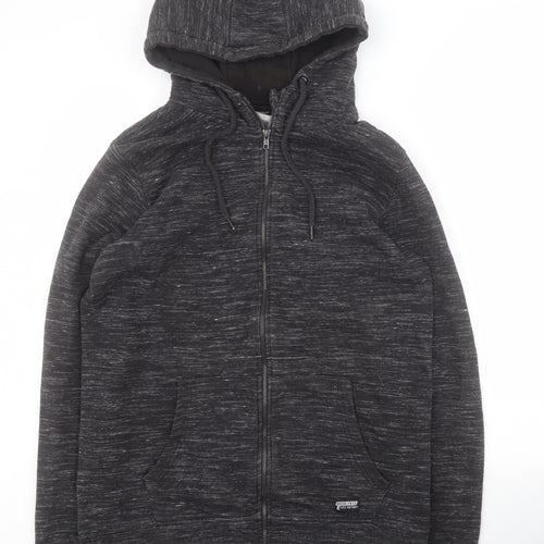 Livergy Mens Black  Cotton Full Zip Hoodie Size L