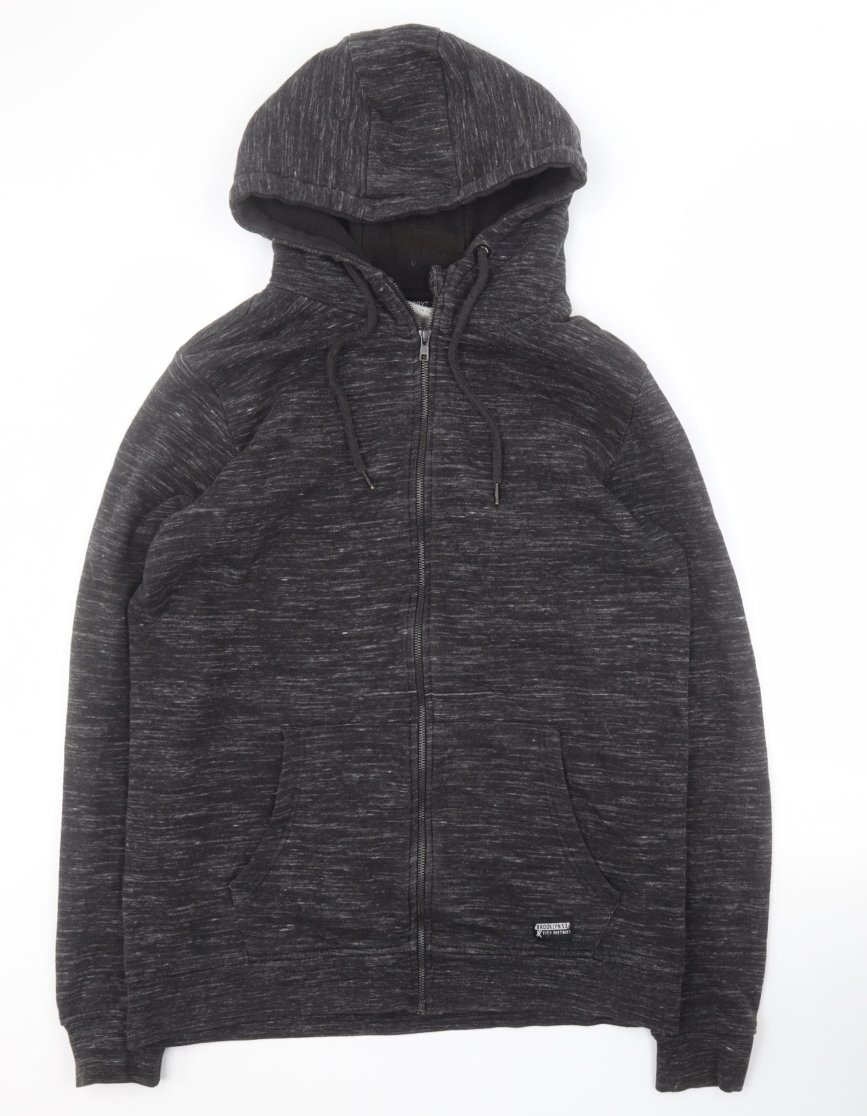 Livergy Mens Black  Cotton Full Zip Hoodie Size L