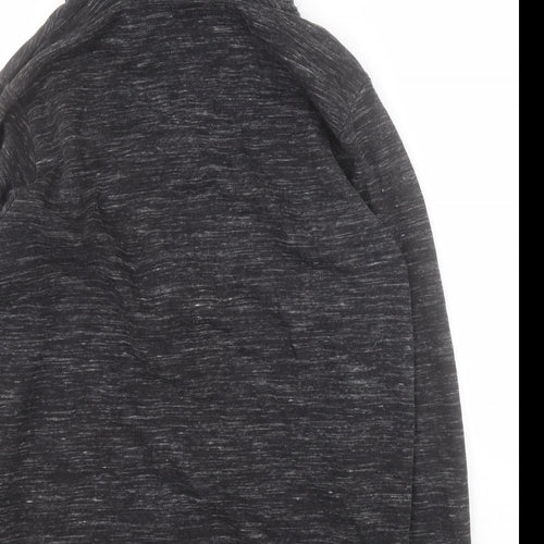 Livergy Mens Black  Cotton Full Zip Hoodie Size L