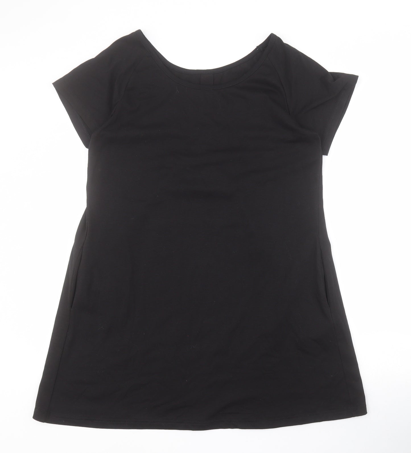 SheIn Womens Black  Polyester T-Shirt Dress  Size M  Round Neck Pullover