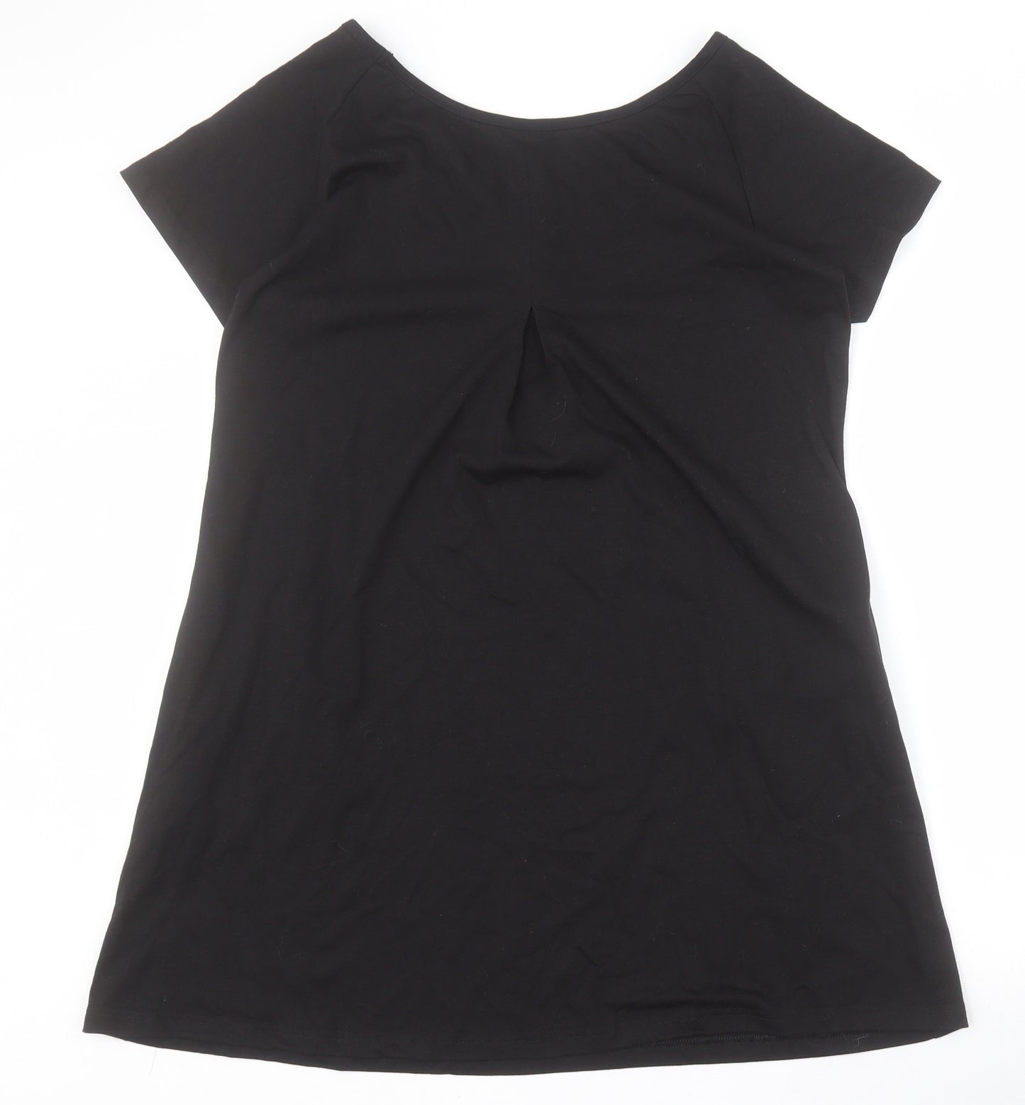 SheIn Womens Black  Polyester T-Shirt Dress  Size M  Round Neck Pullover
