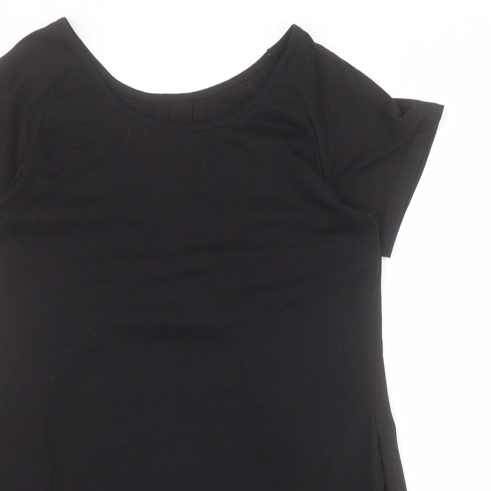 SheIn Womens Black  Polyester T-Shirt Dress  Size M  Round Neck Pullover