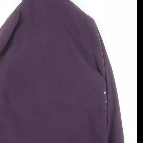 Classics Womens Purple   Pea Coat Coat Size 14  Zip