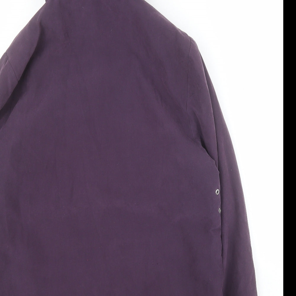 Classics Womens Purple   Pea Coat Coat Size 14  Zip