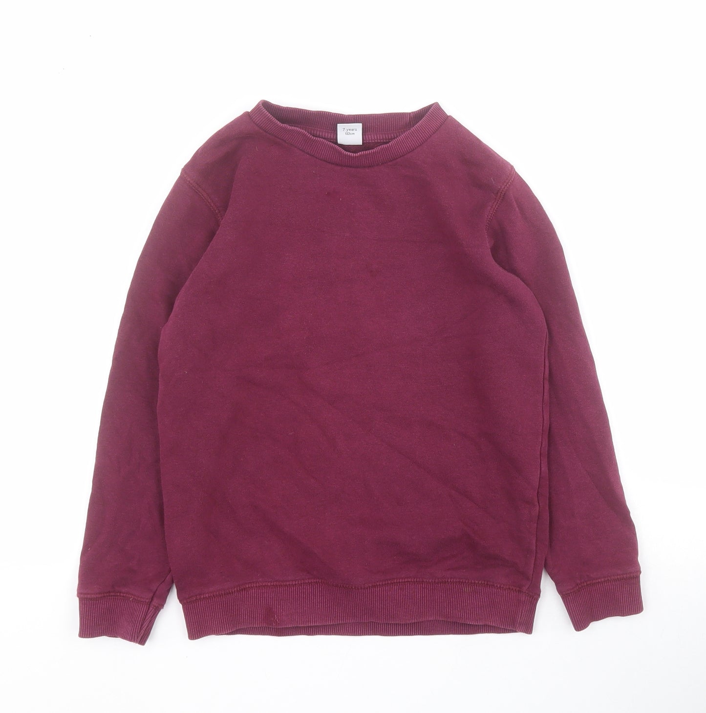 TU Boys Red  Cotton Henley Sweatshirt Size 7 Years  Pullover - School