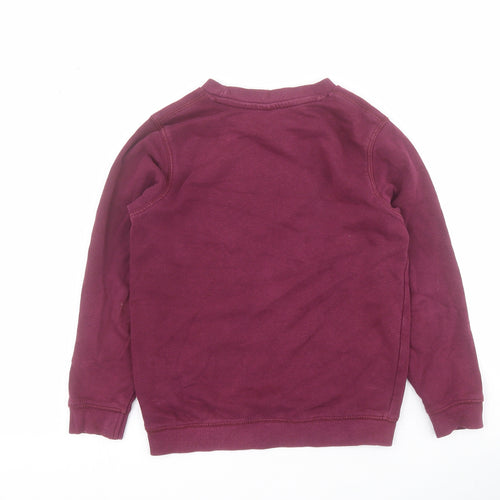 TU Boys Red  Cotton Henley Sweatshirt Size 7 Years  Pullover - School
