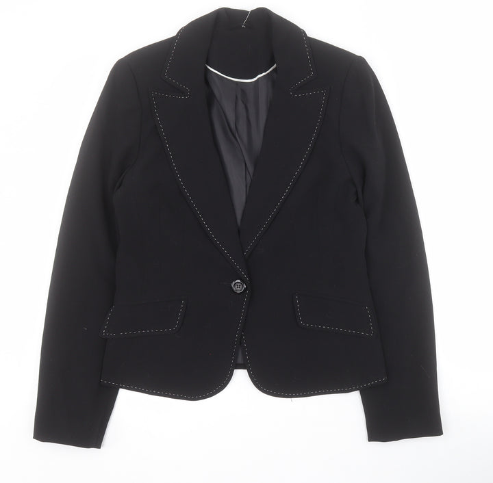 Dorothy Perkins Womens Black Jacket Blazer Size 10 Button