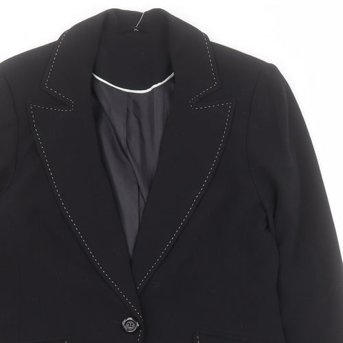 Dorothy Perkins Womens Black   Jacket Blazer Size 10  Button