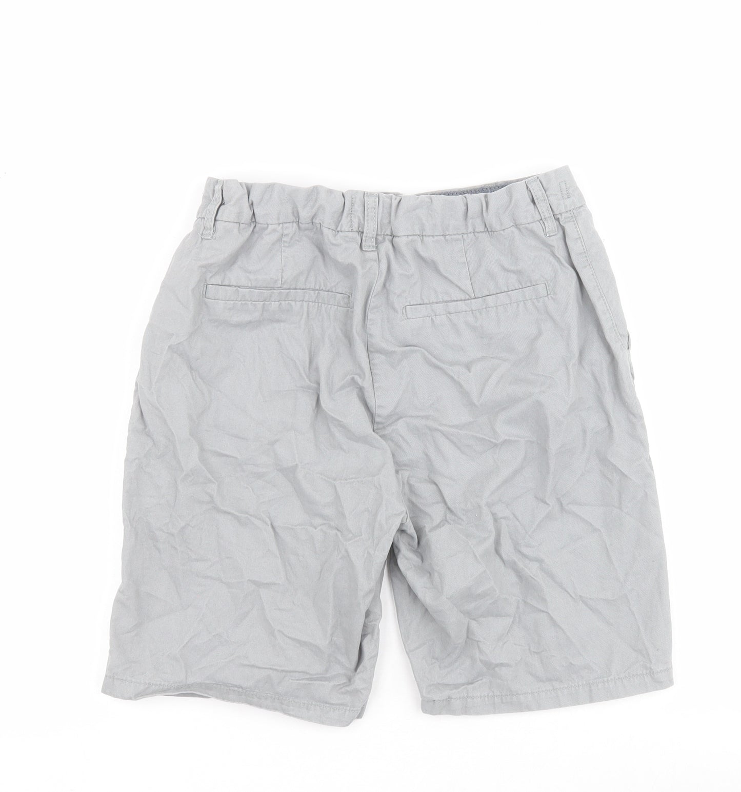 NEXT Boys Grey  100% Cotton Chino Shorts Size 13 Years  Regular Zip