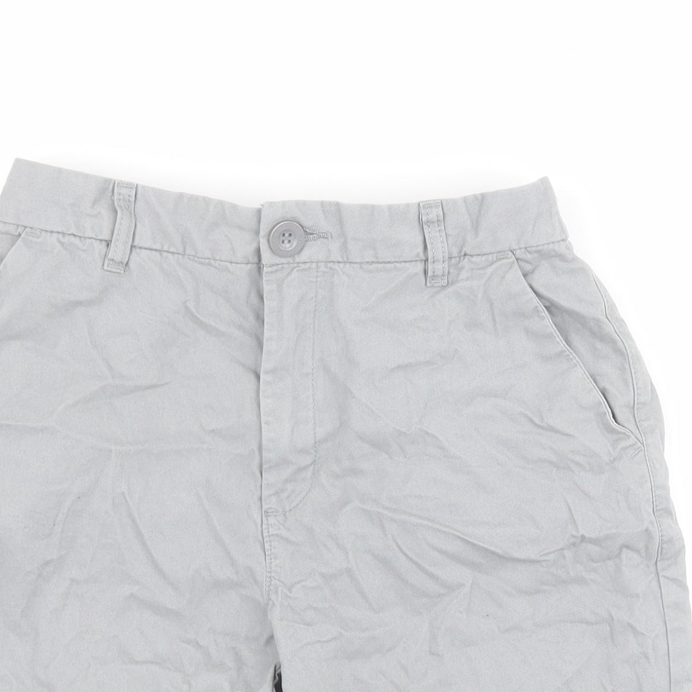 NEXT Boys Grey  100% Cotton Chino Shorts Size 13 Years  Regular Zip