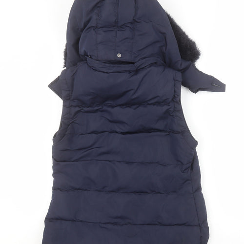 Jack Wills Womens Blue   Gilet Coat Size 10  Zip