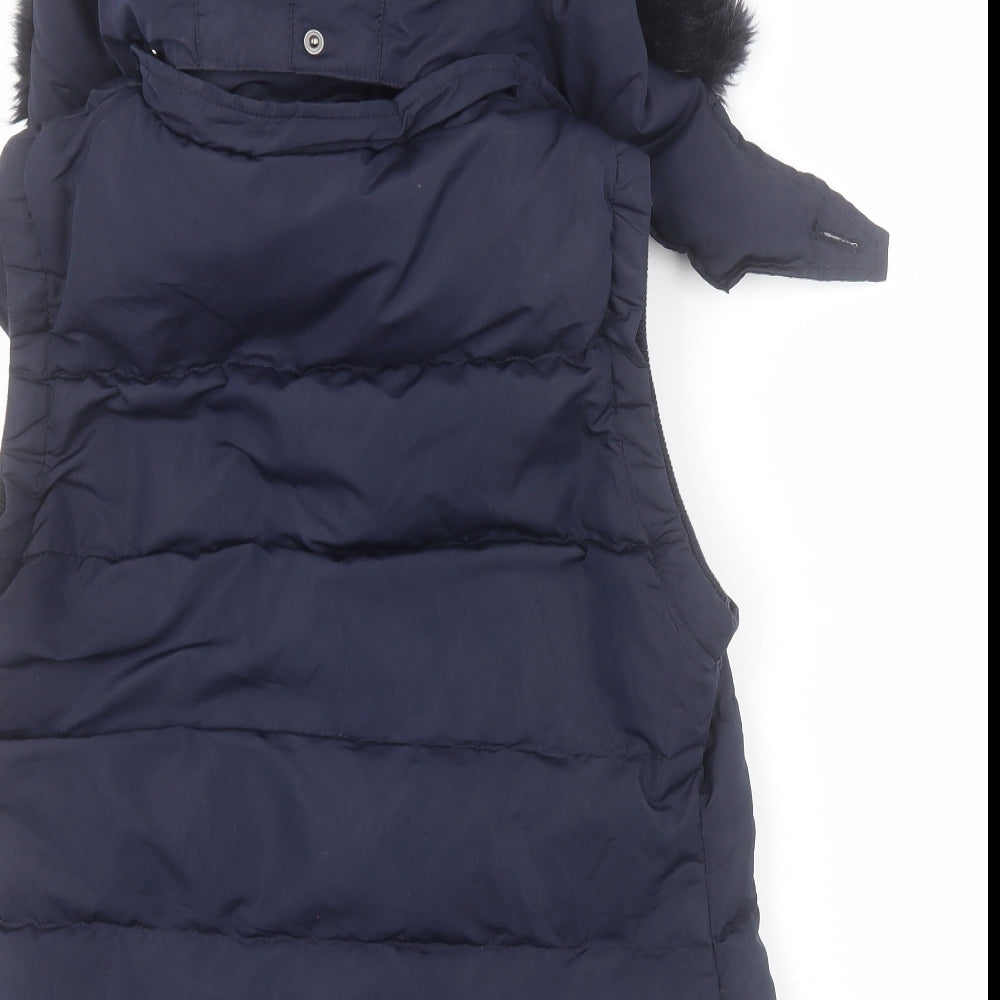 Jack Wills Womens Blue   Gilet Coat Size 10  Zip