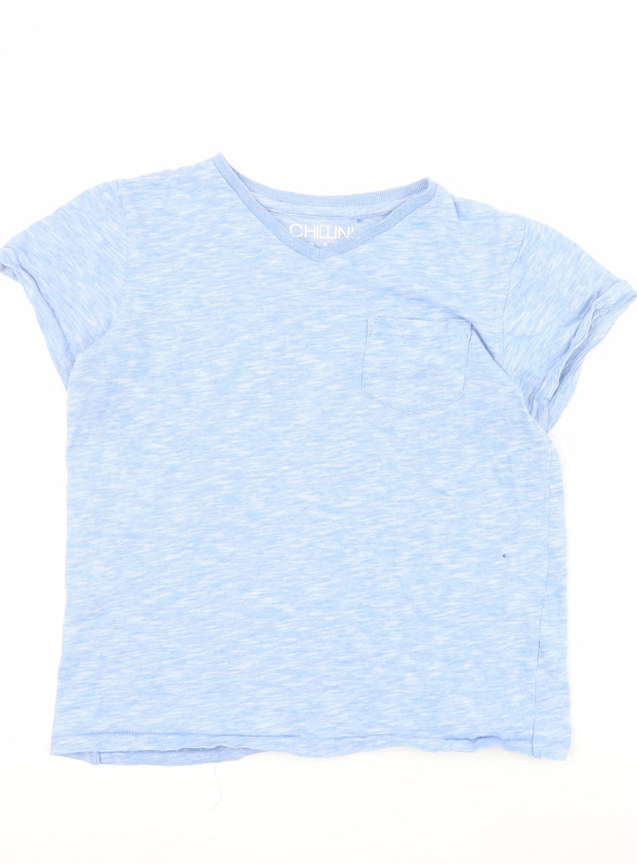 NEXT Boys Blue 100% Cotton Pullover T-Shirt Size 12 Years V-Neck Pullover
