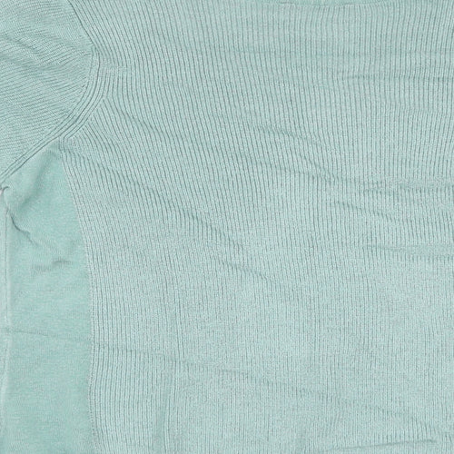Per Una Womens Blue V-Neck  Viscose Pullover Jumper Size 16