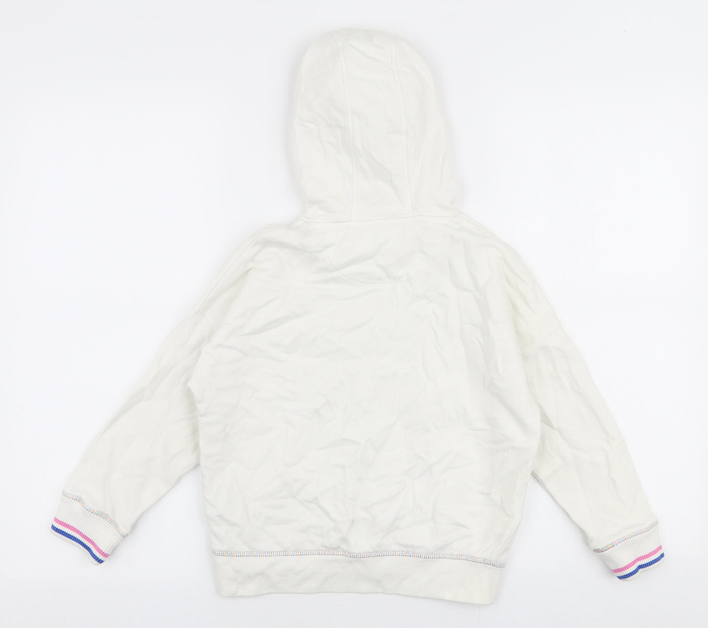 Marks and Spencer Girls White  Cotton Pullover Hoodie Size 7-8 Years  Pullover - Space jam