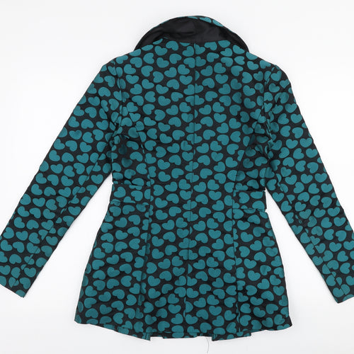World Wide Wear Womens Green   Overcoat Coat Size 6  Button - Hearts