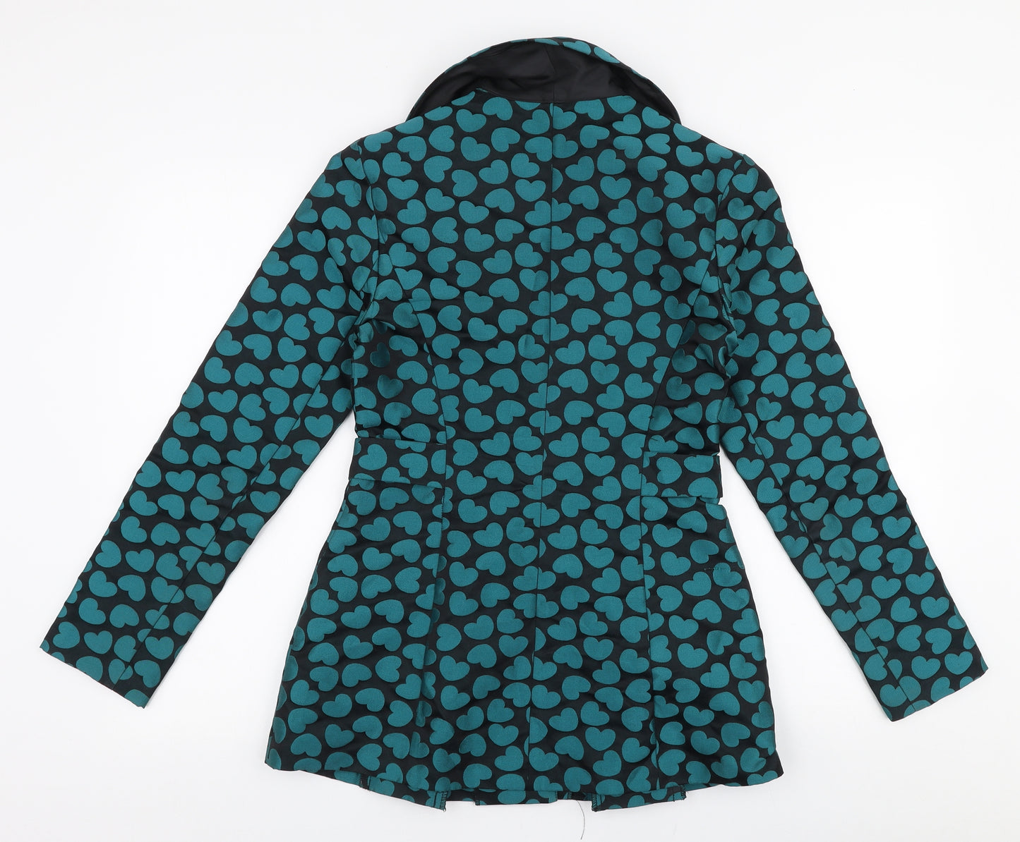 World Wide Wear Womens Green   Overcoat Coat Size 6  Button - Hearts