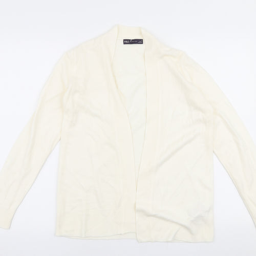 Marks and Spencer Womens Ivory V-Neck  Acrylic Cardigan Jumper Size S