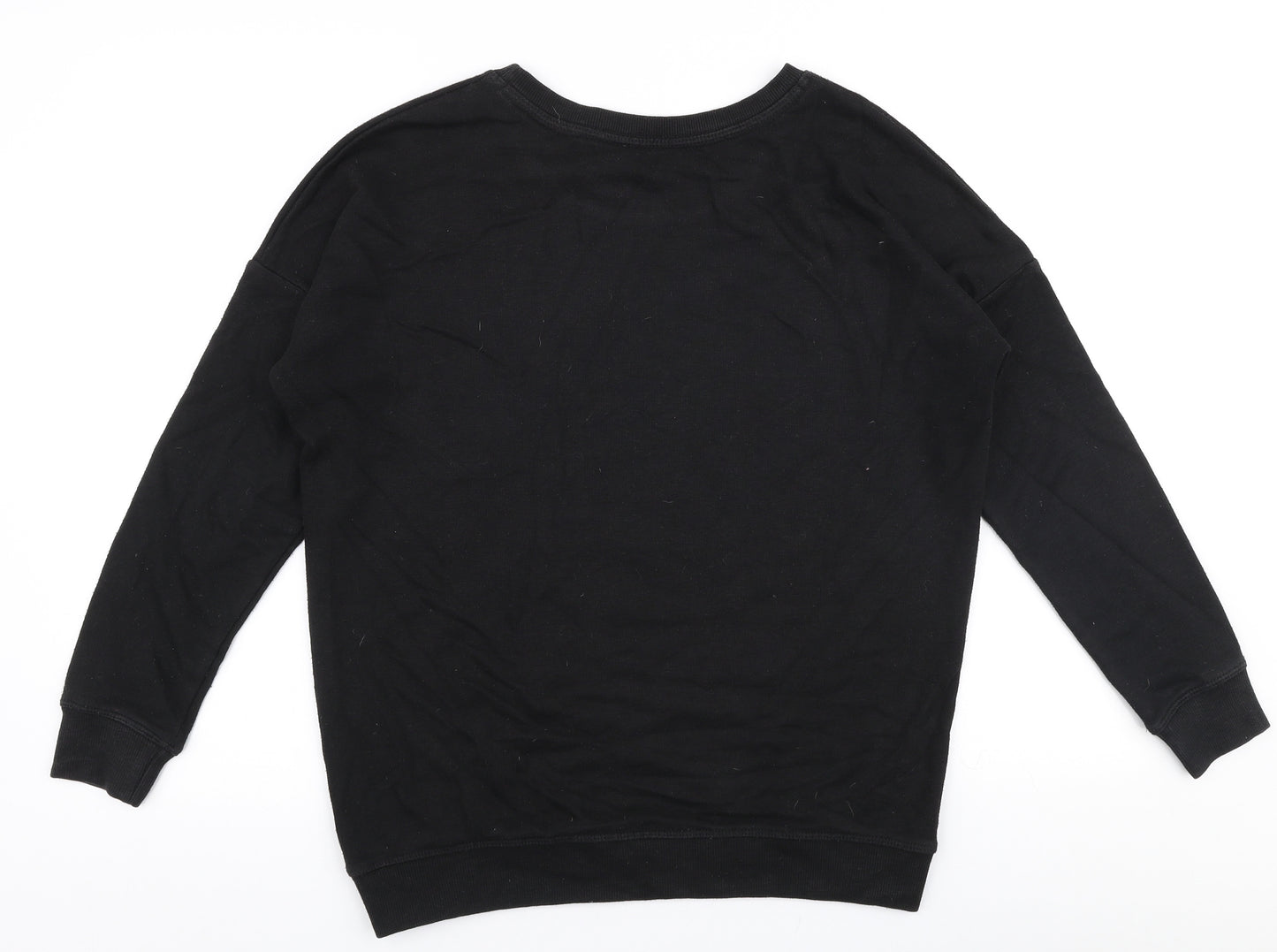 New Look Womens Black  Cotton Pullover Sweatshirt Size 10  Pullover - Little black sweat