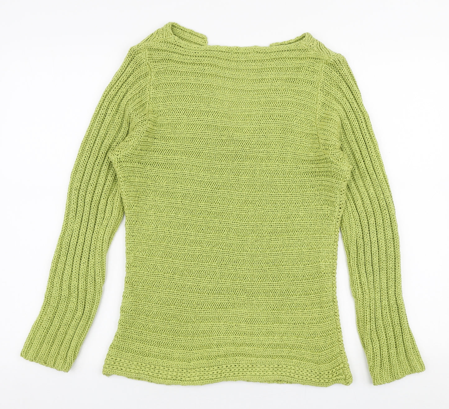 Per Una Womens Green V-Neck  Acrylic Pullover Jumper Size M