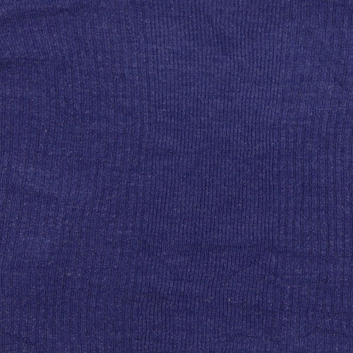 Marks and Spencer Womens Blue V-Neck  Acrylic Pullover Jumper Size 14