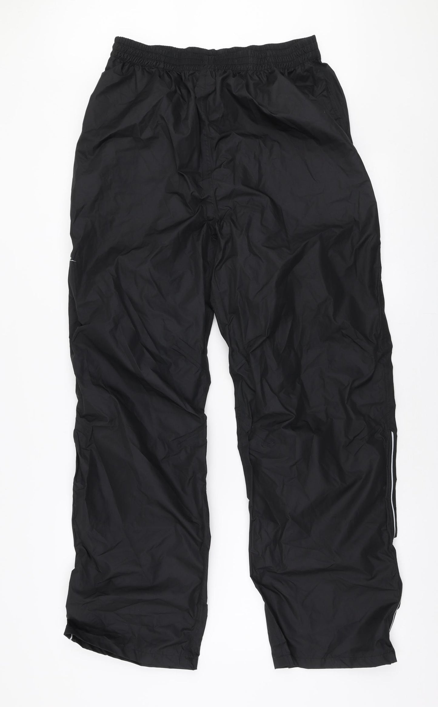 Crane Mens Black  Polyester Rain Trousers Trousers Size M L30 in Regular Pullover