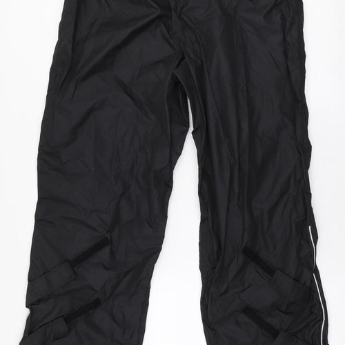 Crane Mens Black  Polyester Rain Trousers Trousers Size M L30 in Regular Pullover