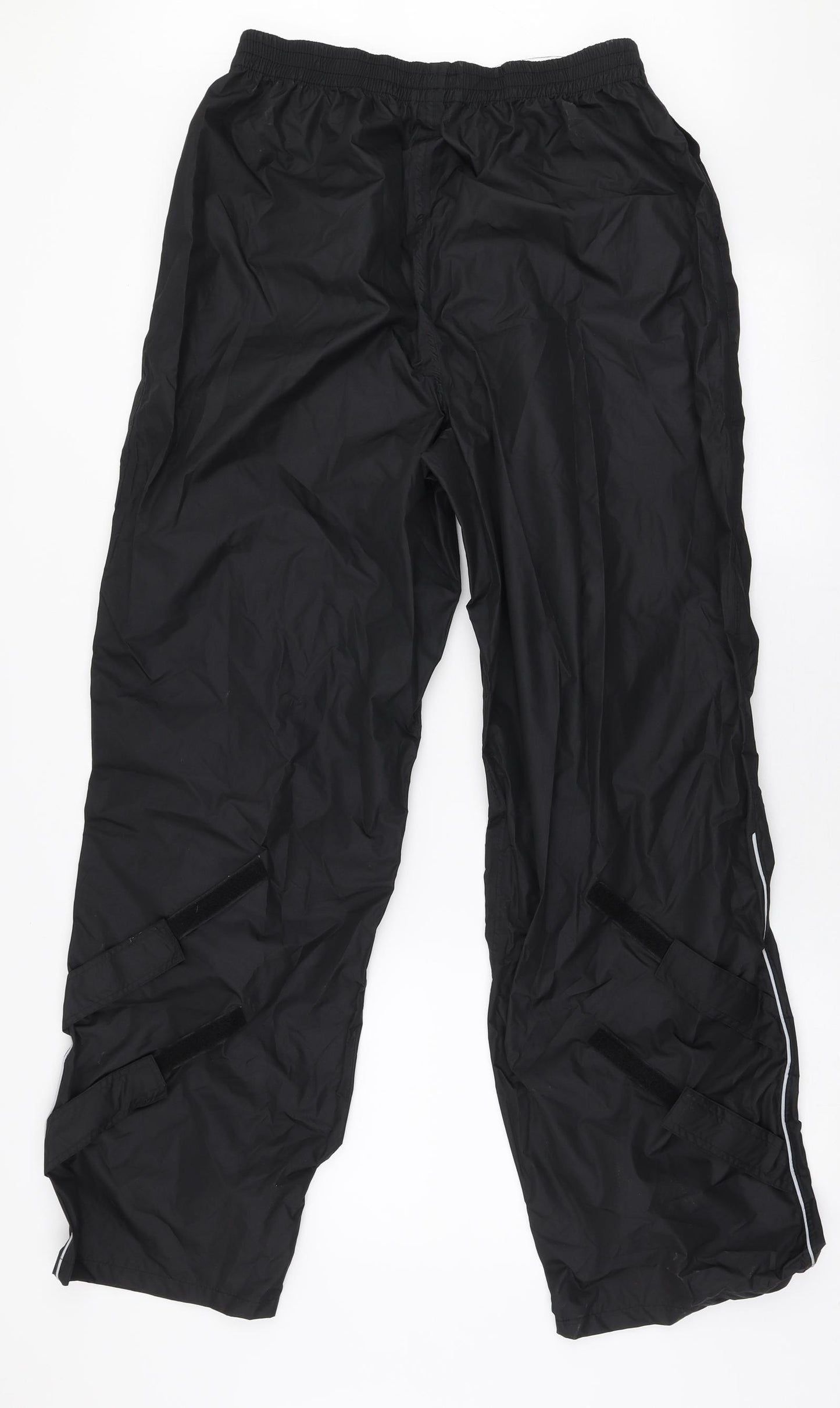 Crane Mens Black  Polyester Rain Trousers Trousers Size M L30 in Regular Pullover