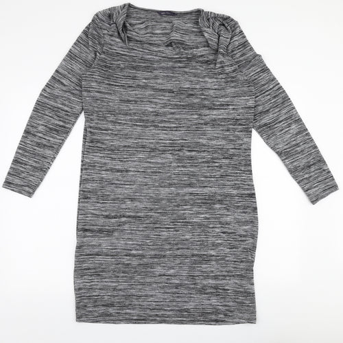 Marks and Spencer Womens Grey  Polyester A-Line  Size 16  Scoop Neck Pullover