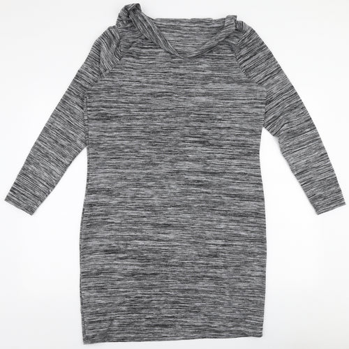 Marks and Spencer Womens Grey  Polyester A-Line  Size 16  Scoop Neck Pullover