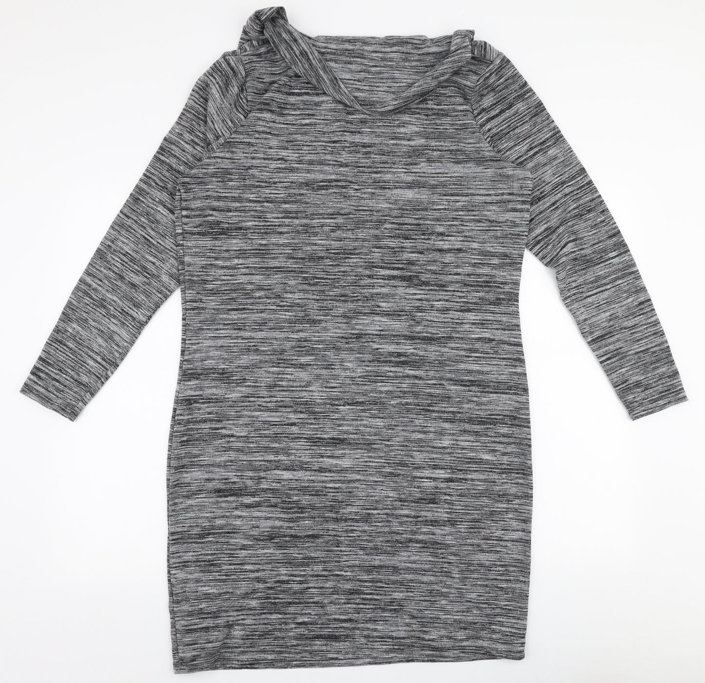 Marks and Spencer Womens Grey  Polyester A-Line  Size 16  Scoop Neck Pullover