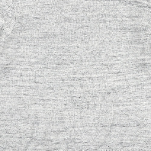 H&M Womens Grey Round Neck  Acrylic Pullover Jumper Size S