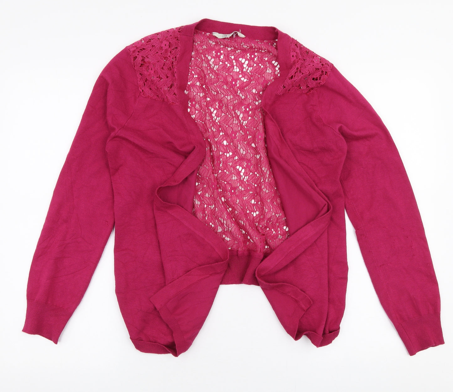 Peacocks Womens Pink V-Neck  Polyester Cardigan Jumper Size 18