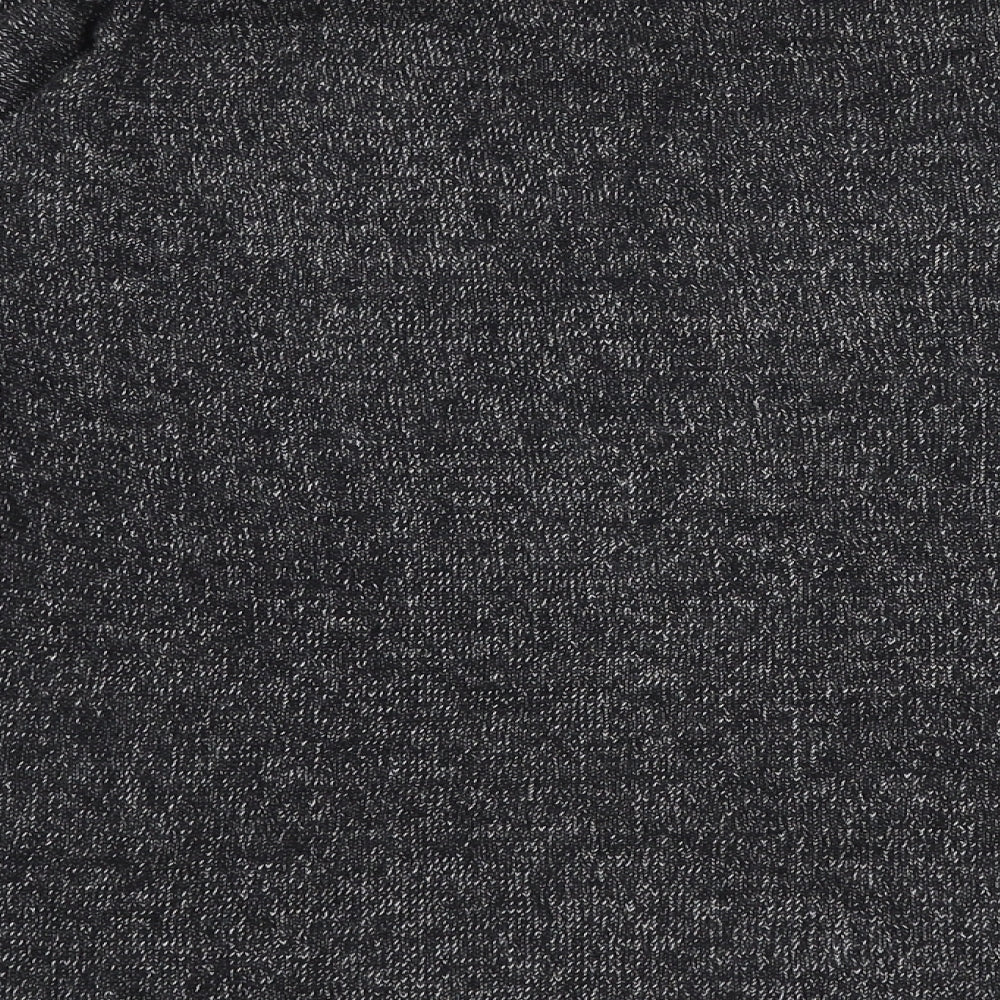 H&M Womens Grey Boat Neck  Cotton Pullover Jumper Size 8