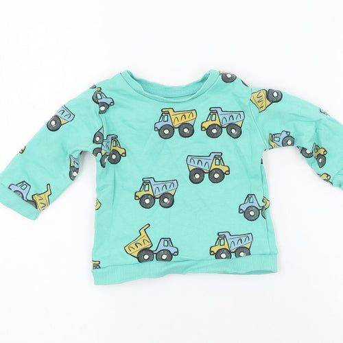 M&S  Green  Polyester Pullover Jumper Size 3-6 Months  Pullover - Tractors
