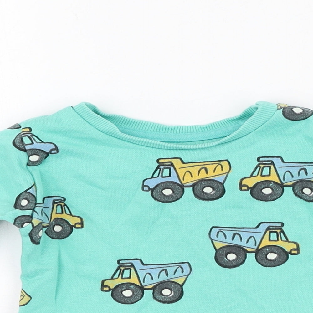 M&S  Green  Polyester Pullover Jumper Size 3-6 Months  Pullover - Tractors