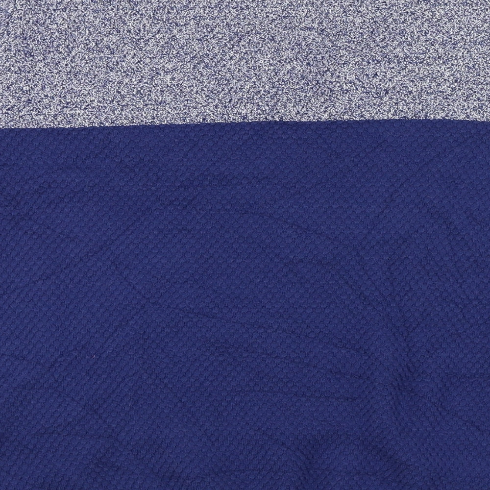 M&S Mens Blue Round Neck  Acrylic Pullover Jumper Size L