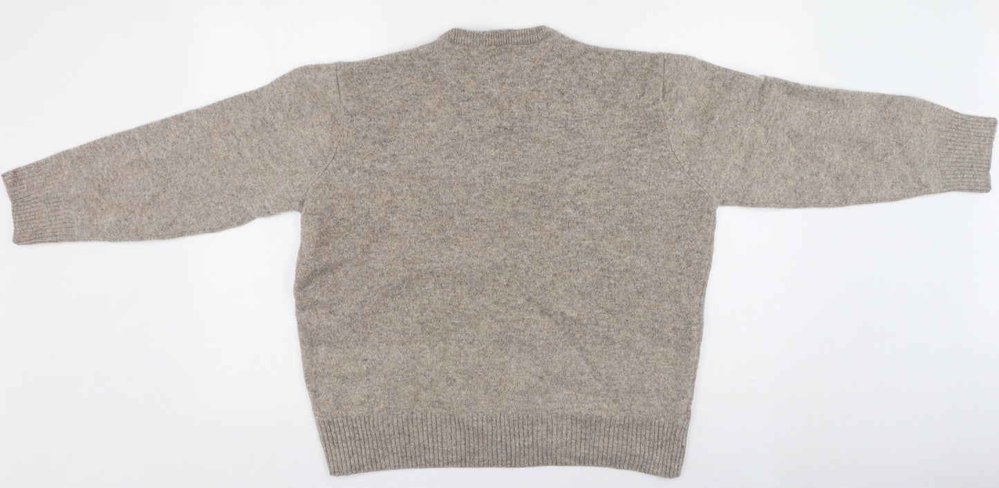 ACW85 Womens Brown  100% Wool Pullover Sweatshirt Size 2XL  Pullover