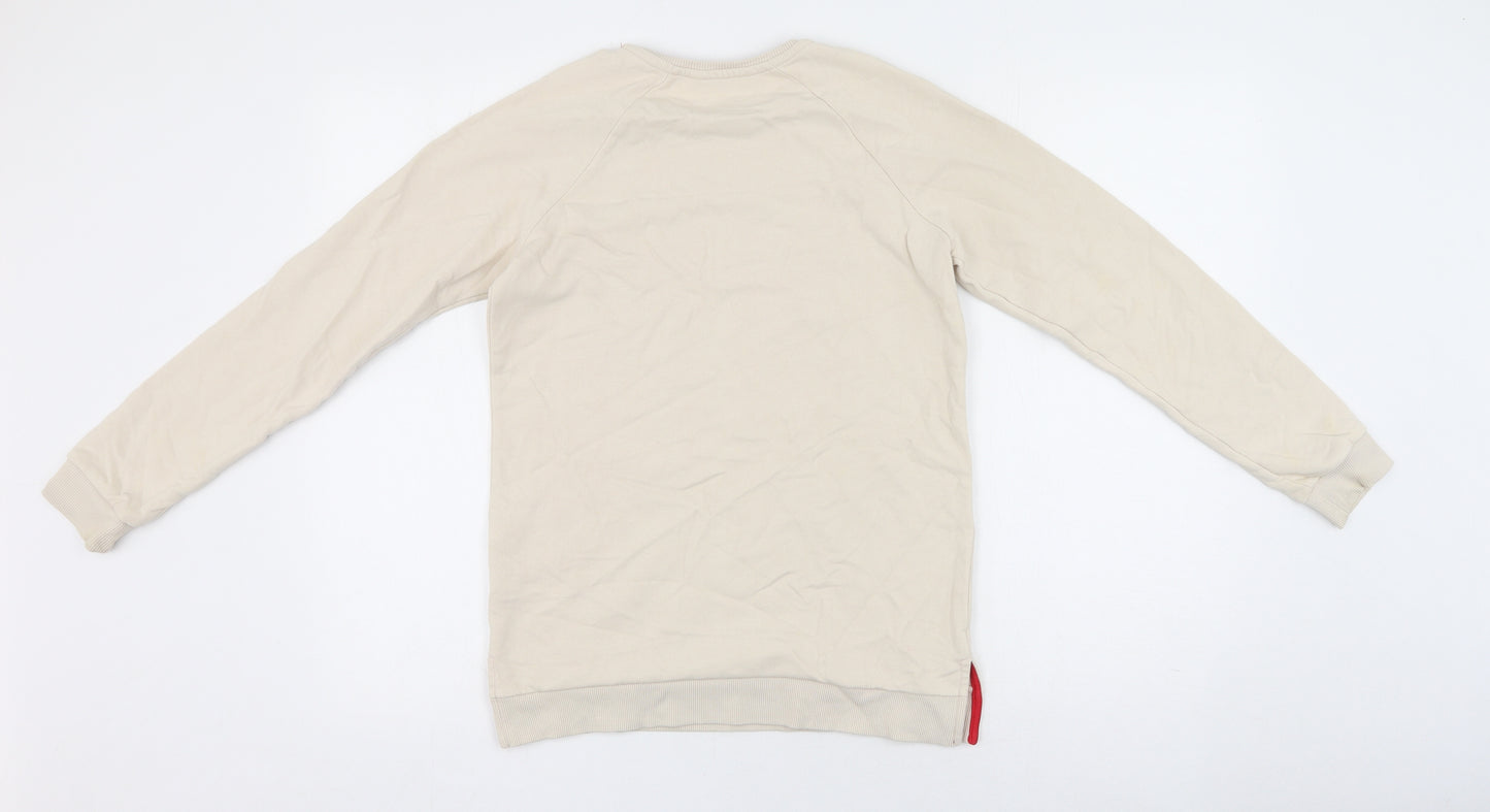 George  Girls Beige  Cotton Pullover Sweatshirt Size 12 Years  Pullover