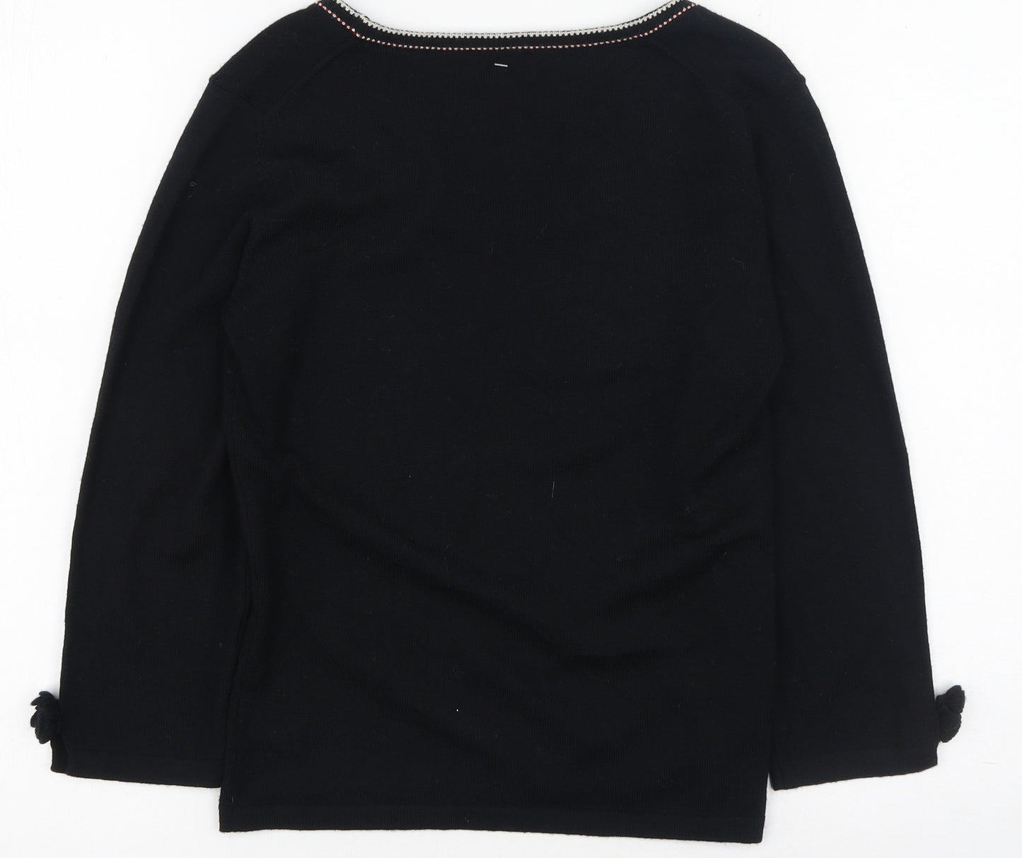 Viyella Womens Black  Wool Pullover Sweatshirt Size S  Pullover