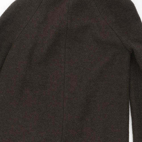 Zara Womens Green   Military Jacket Coat Size M  Button