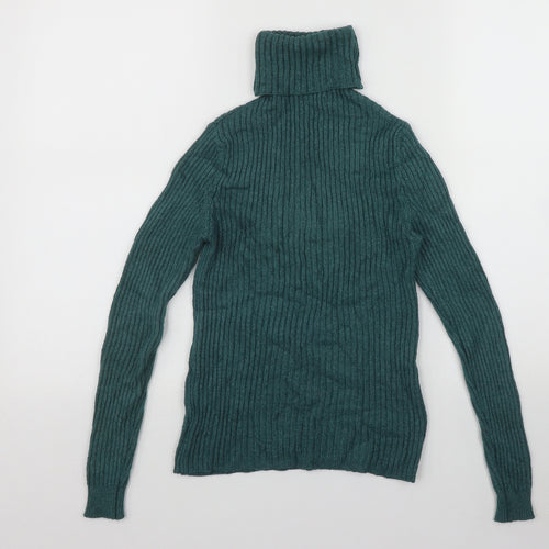 Zuiki Womens Green Roll Neck  Viscose Pullover Jumper Size S