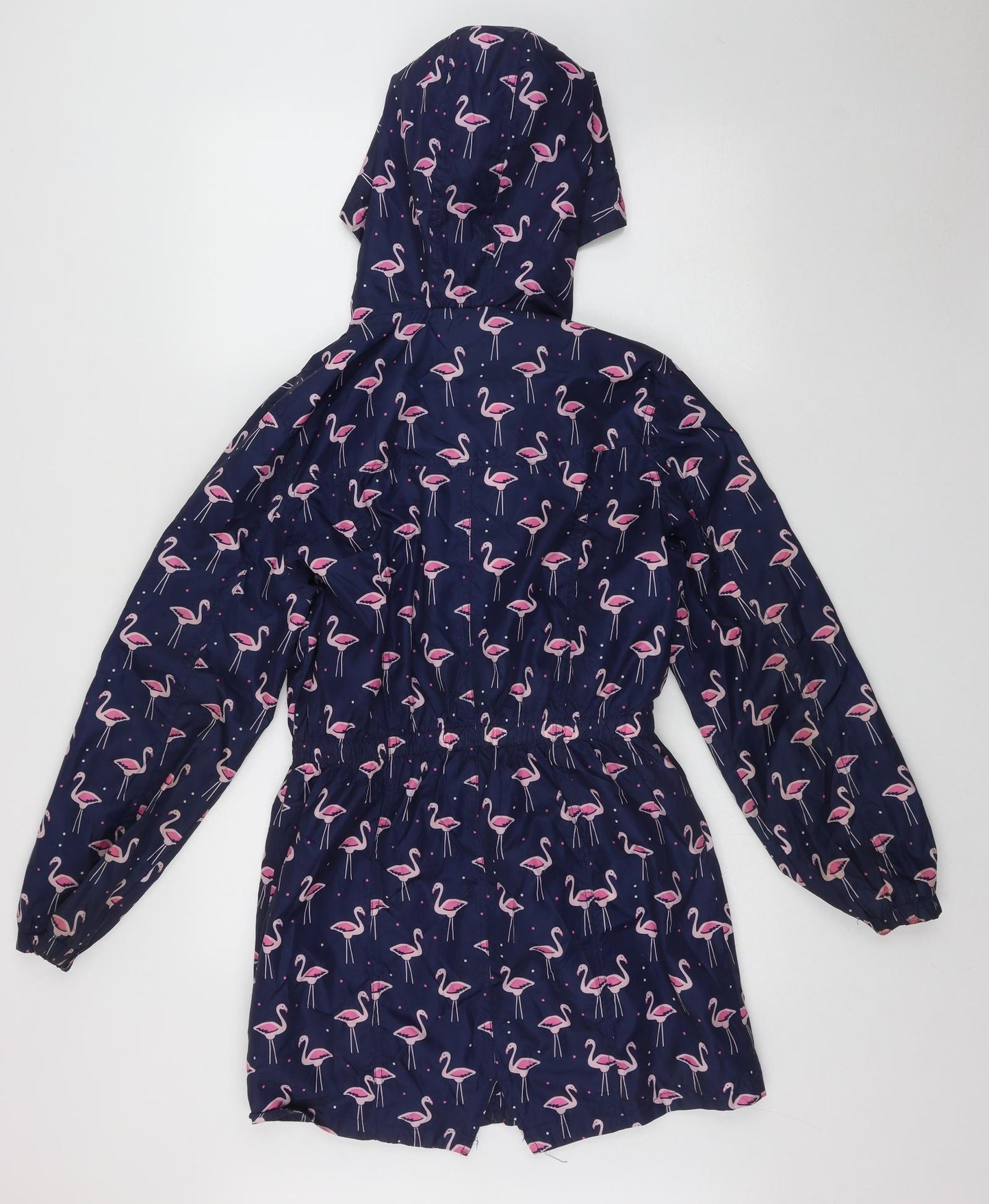 Marks and Spencer Girls Multicoloured Geometric  Anorak Coat Size 13-14 Years  Zip - Flamingo print