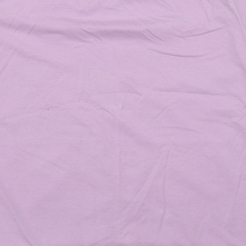 Primark Girls Purple Geometric Cotton Basic Casual Size 12-13 Years Round Neck  - Space and Rockets