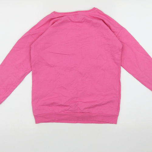 George Girls Multicoloured Geometric Cotton Basic Casual Size 9-10 Years Round Neck  - Logo print