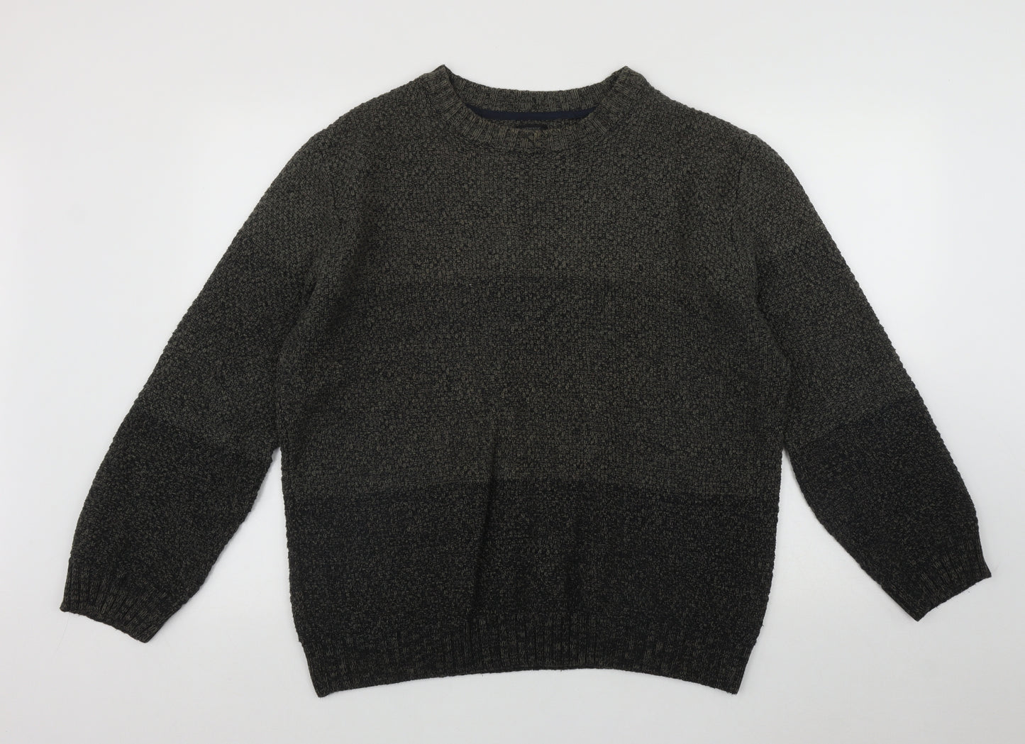 Authentic Casual Wear Mens Multicoloured Round Neck  Cotton Pullover Jumper Size L