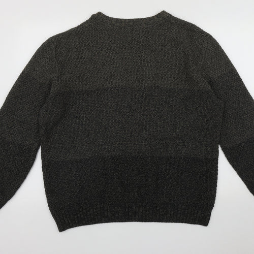 Authentic Casual Wear Mens Multicoloured Round Neck  Cotton Pullover Jumper Size L