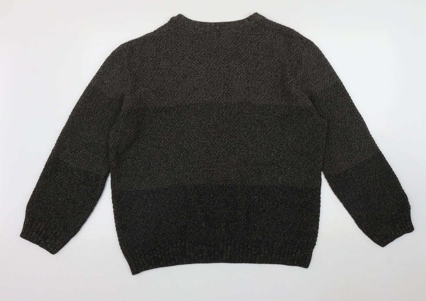 Authentic Casual Wear Mens Multicoloured Round Neck  Cotton Pullover Jumper Size L